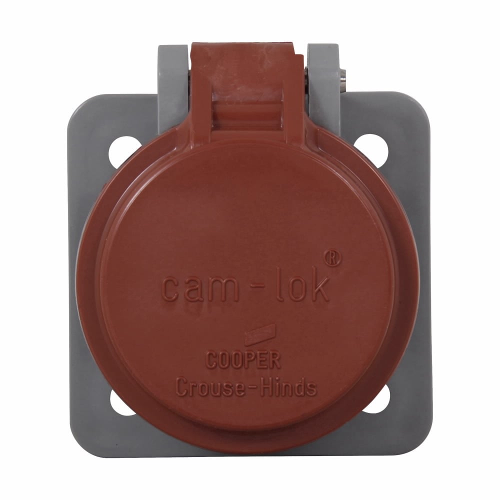 E1016SC-39 Cam-Lok Snap Back Receptacle Cover, For Use With Cam-Lok J Series E1016 2 to 2/0 600 V AC/DC 300 A Male and Female Receptacles, Thermoplastic, Orange