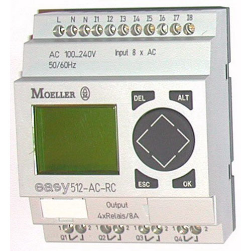 EASY512-AC-RC EASY500 Programmable Relay, 240 V AC Supply, 8 Inputs, 4 Outputs, Digital Input, Relay Output