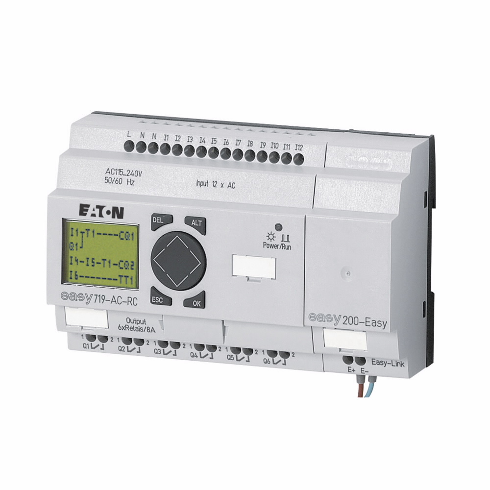 EASY719-AC-RC EASY700 Programmable Intelligent Relay, 110 to 240 V AC Supply, 12 Inputs, 6 Outputs, Digital Input, Relay Output