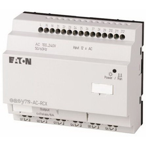 EASY719-AC-RCX easy700 12-Digit Fixed Programmable Relay, 8 A, 110 to 240 V AC V Coil
