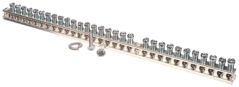 EC3GB30 Ground Bar Kit, 14 to 4 AWG Aluminum Conductor, 30 Terminals, For Use With ES and PL Load Center