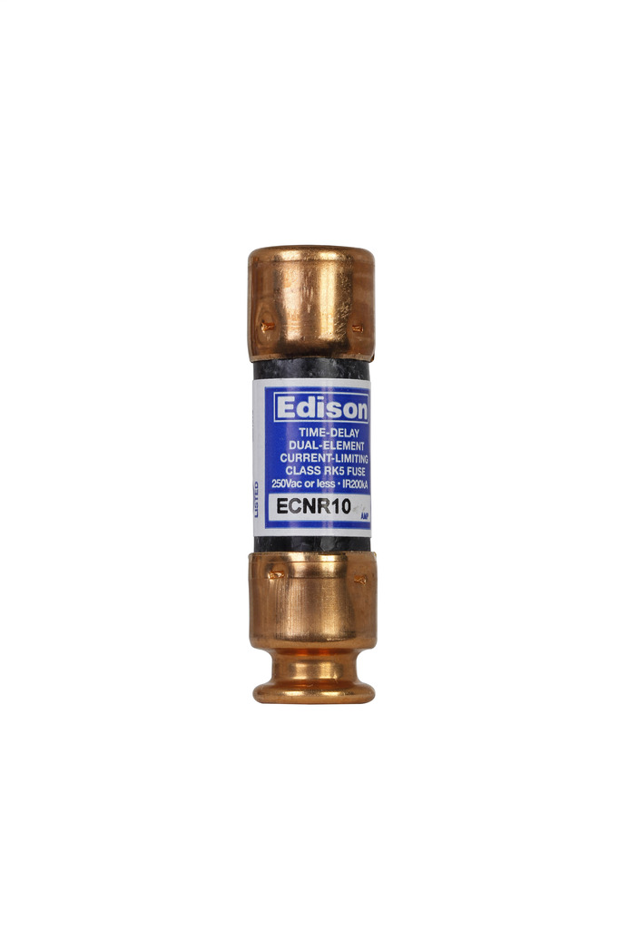 ECNR10 Current Limiting Time Delay Fuse, 10 A, 250 V AC/125 V DC, 200 kAIC Interrupt, RK5 Class
