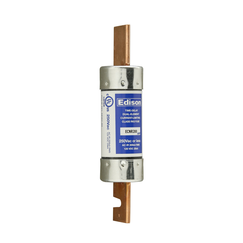 ECNR200 Bullet Current Limiting Time Delay Fuse, 200 A, 250 V AC/125 V DC, 200 kAIC Interrupt, RK5 Class