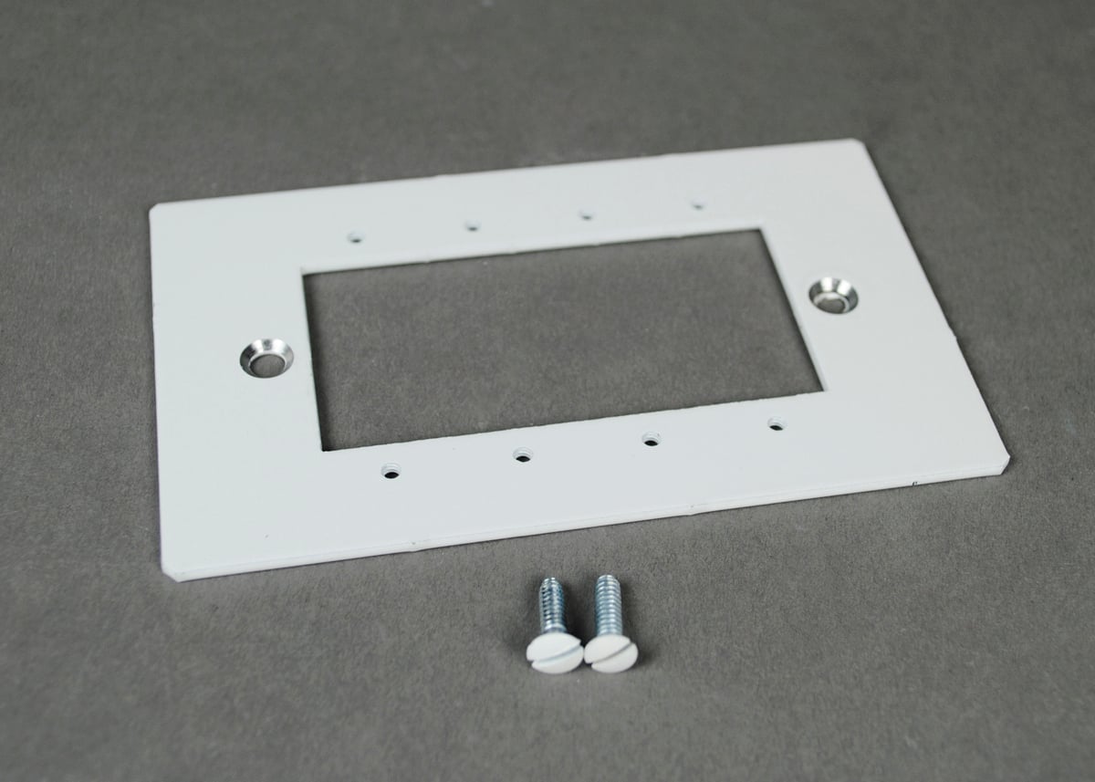Floor Box Device Plate, Unassembled, 4-1/2 in Length, 2-3/4 in Width, 8 Gangs, Rectangle Shape, Threaded Mounting, For Use With: Evolution™ Floor Box, Steel