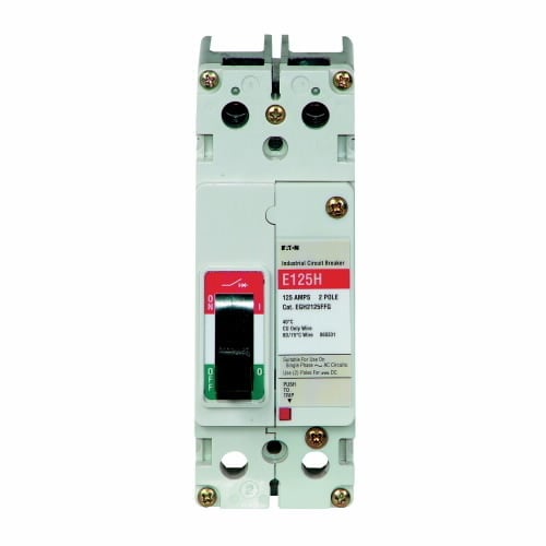 EGS2030FFG G Series Type EGS 2-Pole Molded Case Circuit Breaker, 600Y/347 V AC, 30 A, 22 kA Interrupt, 2 Poles, Thermal Magnetic Trip