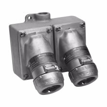 ENR22201M4 Ark-Gard ENR Premier 2-Gang Dead End Explosionproof Receptacle Assembly, 125 V AC, 20 A