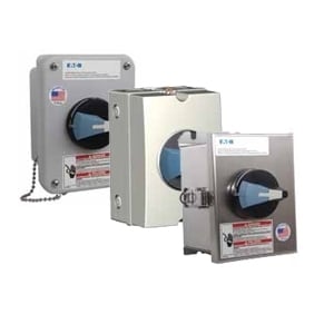 ER53080UX R Series Enclosed Non-Fusible Rotary Disconnect Switch, 600 V AC, 80 A, 40 hp, 3 Poles