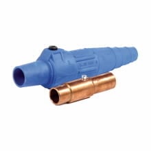 E-Z1016-8085 Cam-Lok J Series Non-Vulcanized Female Plug, 600 VAC/VDC, 400 A, 4/0 to 3/0 AWG Wire, Crimp Connection, NEMA 3R NEMA Rating