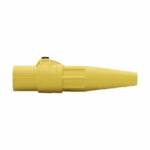 E-Z200074-66 Cam-Lok Insulator, For Use With Cam-Lok J Series E-Z1016 4/0 to 2/0 AWG 2/0 to 1/0 AWG 4/0 to 3/0 AWG 600 V AC/DC 400 A 1-Pole Crimp/Double Set Screw Non-Vulcanized Male Plug, -40 to 105 deg C, Santoprene TPE, Blue