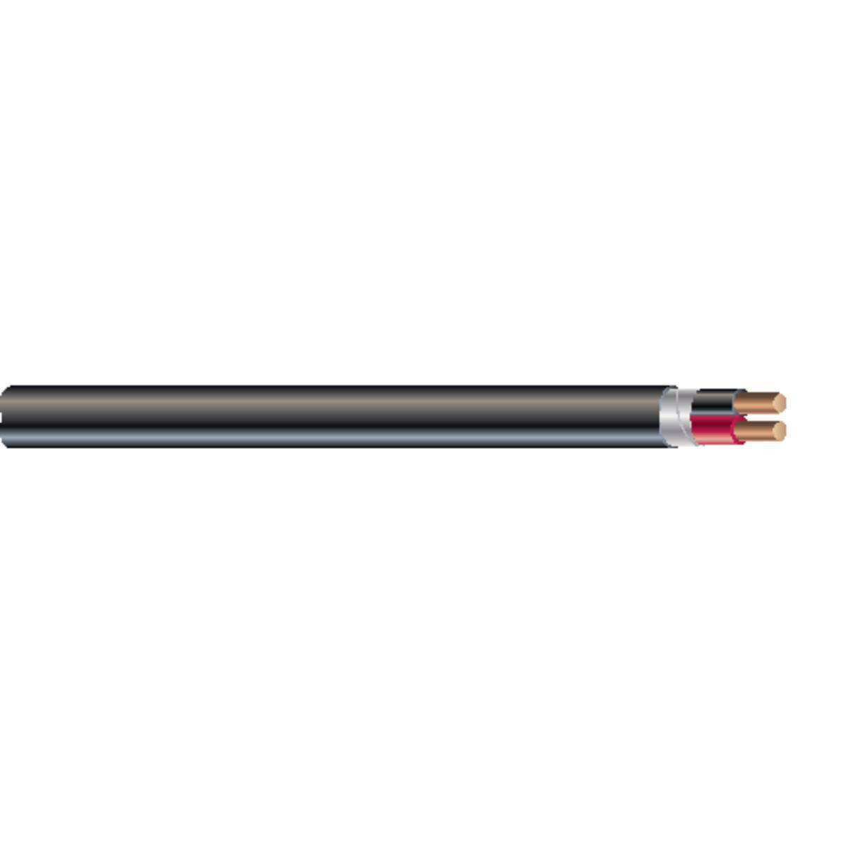 F50004-1A Tappan 341UR Type FPLR Unshielded Fire Alarm Cable, 300 V AC, (2) 16 AWG Bare Solid Copper Conductor, 1000 ft L