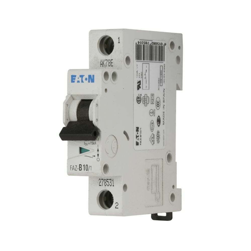 FAZ-D3/1-RT-SP FAZ-RT Miniature Circuit Breaker, 277/480 V AC, 3 A, 10 to 14 kA Interrupt, 1 Poles, Thermal Magnetic Trip