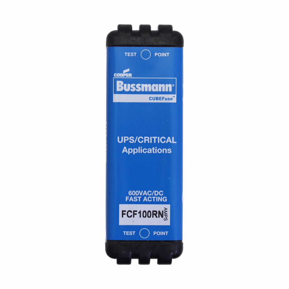 FCF100RN Fast Acting Non-Indicating Cartridge Fuse, 100 A, 600 V AC, 200 kA Interrupt, Class: CF, Square Blade Body