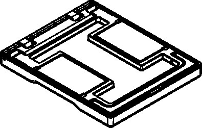  FloorPort; Flangeless Cutout Cover Assembly; Die-Cast Aluminum, Black