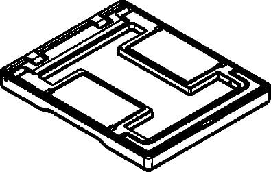 FloorPort; Flangeless Cutout Cover Assembly; Die-Cast Aluminum, Nickel