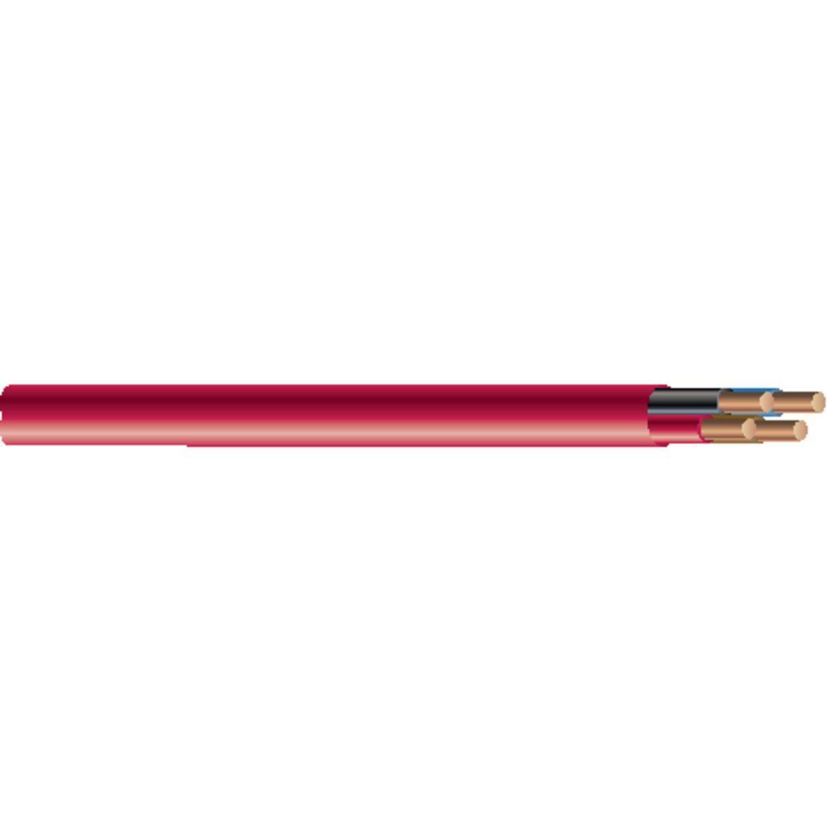 G70009-1A Tappan 341UP Type FPLP Unshielded Fire Alarm Cable, 300 V AC, (2) 12 AWG Bare Solid Copper Conductor, 1000 ft L