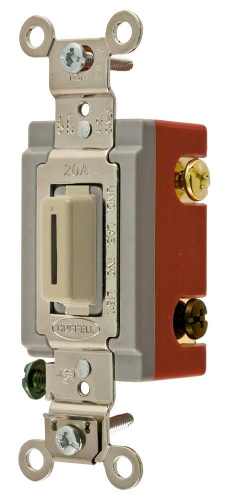 HBL1224LI 4-Way Extra Heavy Duty General Purpose Standard Locking Switch With Key, 120 to 277 V AC, 20 A, 5540 W Power Rating, 2-Position Contact