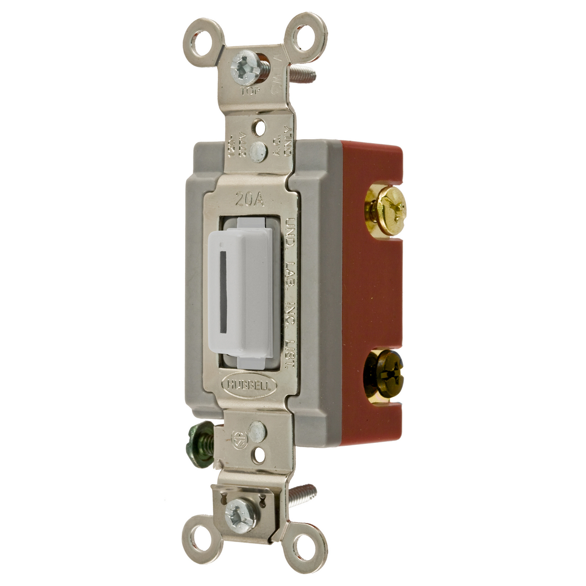 HBL1224LW 4-Way Extra Heavy Duty General Purpose Standard Locking Switch With Key, 120 to 277 V AC, 20 A, 5540 W Power Rating, 2-Position Contact