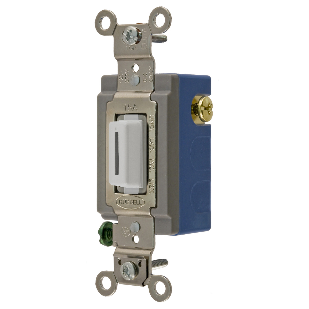 HBL1556LW Standard Double Throw Extra Heavy Duty General Purpose Locking Switch, 120 to 277 VAC, 15 A, 4155 W Power Rating