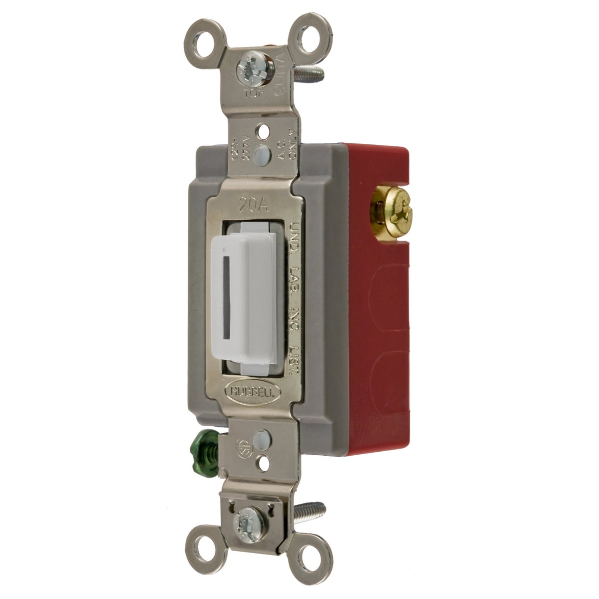 HBL1557LW Standard Extra Heavy Duty Industrial Grade Locking AC Keylock Switch, 120 to 277 V AC, 20 A, 5540 W Power Rating