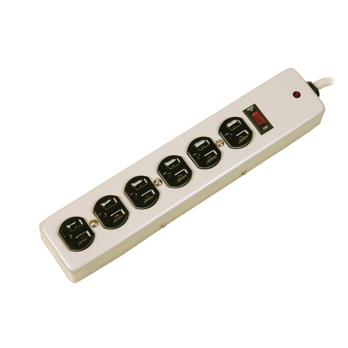 HBL6MPS1050 Straight Blade Portable Surge Protected Outlet Strip, 125 V, 15 A, (6) Outlets, 6 ft L Cord, Universal Mount