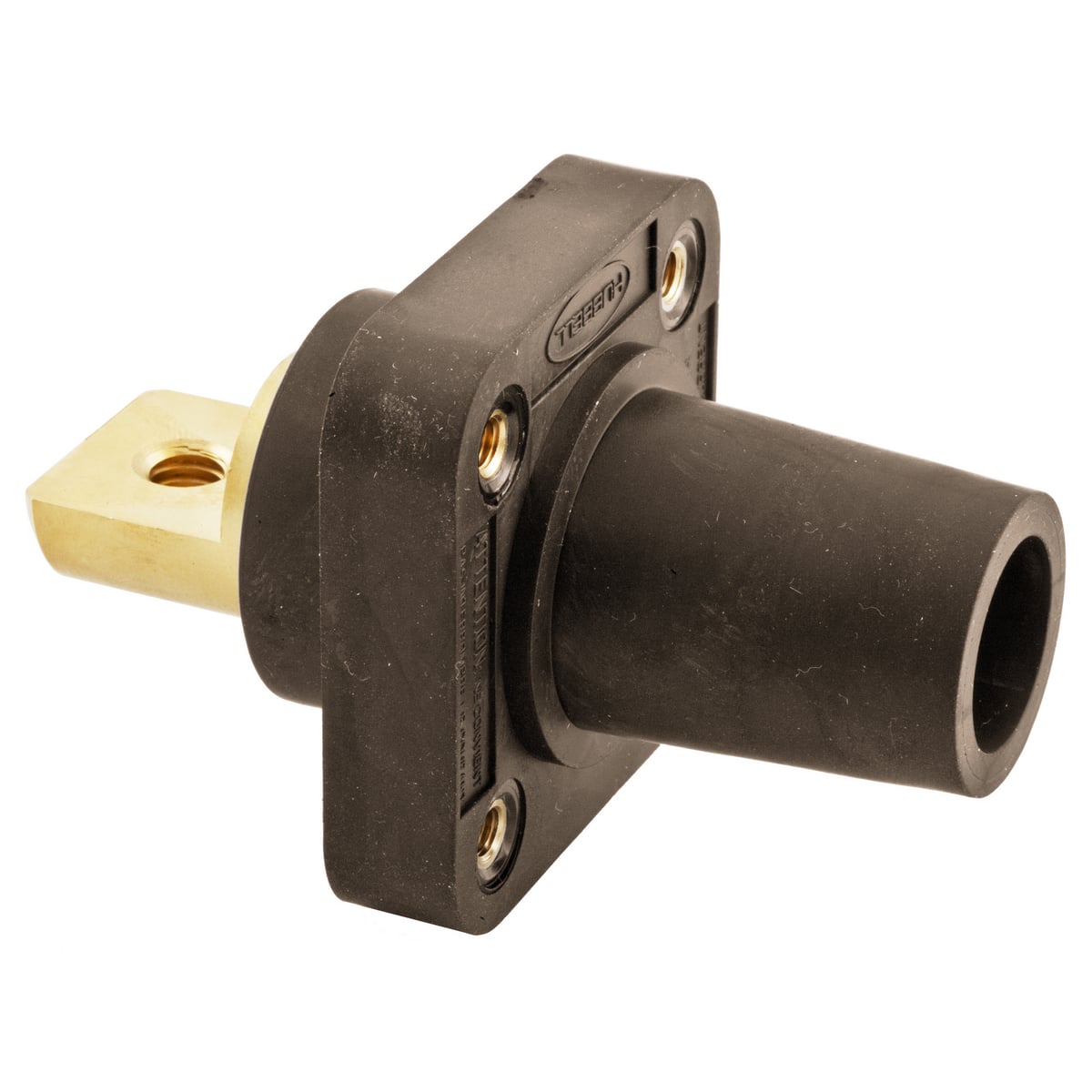HBLFRBBN 16 Series 1-Pole Female Heavy Duty Industrial Grade Standard Straight Single Pole Bus Receptacle With 300/400 A Plug, 600 V AC/250 V DC, 400 A, 4 to 4/0 AWG Wire, Screw Terminal Connection