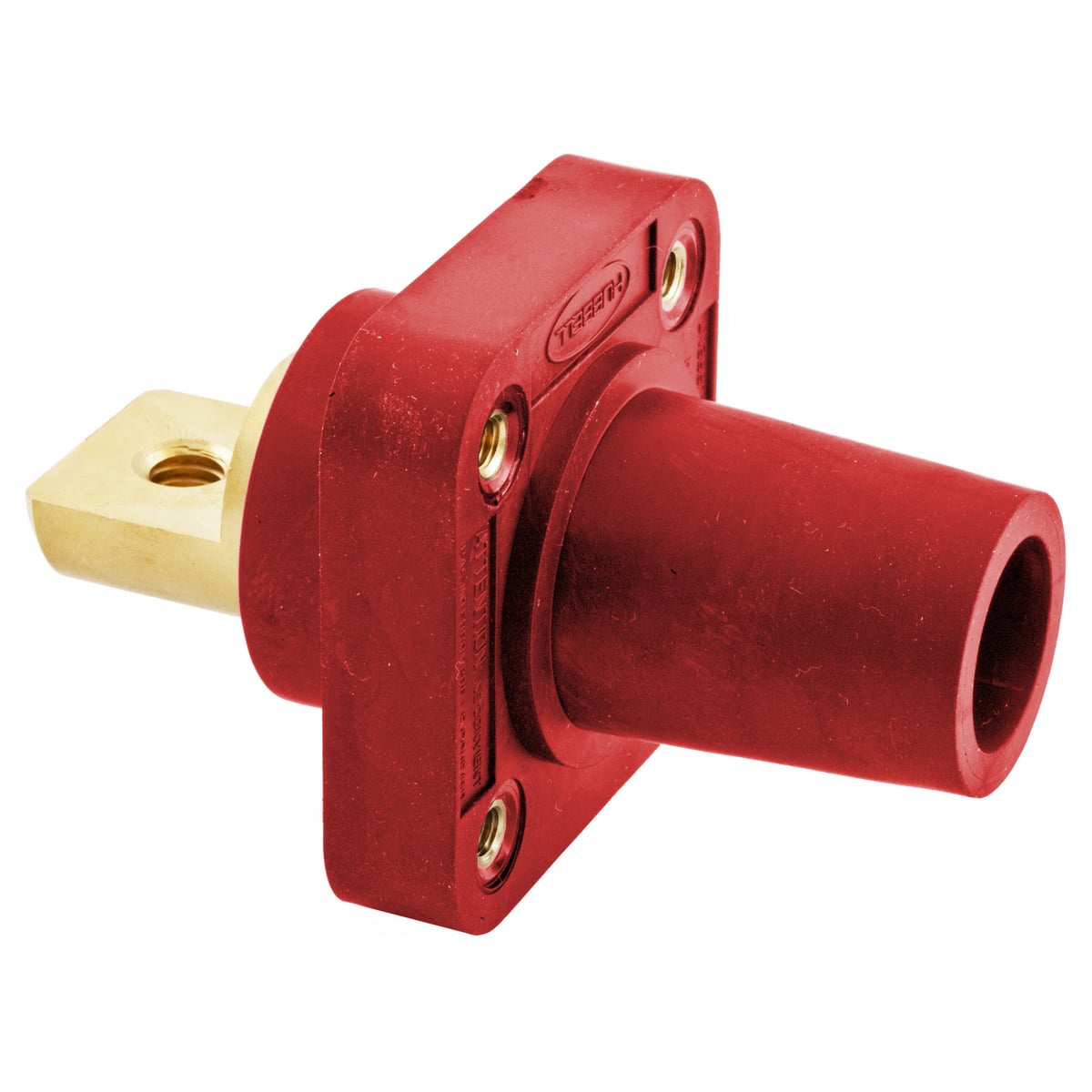 HBLFRBR 16 Series 1-Pole 1-Flanged Female Standard Straight Single Pole Receptacle With 300/400 A Plug, 600 V AC/250 V DC, 400 A, 4 to 4/0 AWG Wire, Screw Terminal Connection