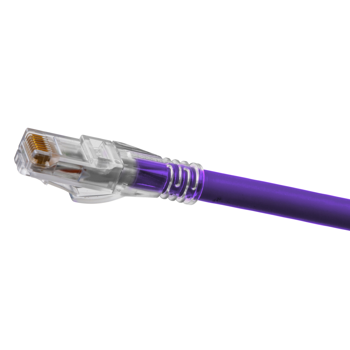HC6AP03 Ascent Slim Unshielded Twisted Pair Patch Cord, Cat 6a, 24 AWG Solid Copper Conductor, RJ-45 Connector, 3 ft L Cord, Purple