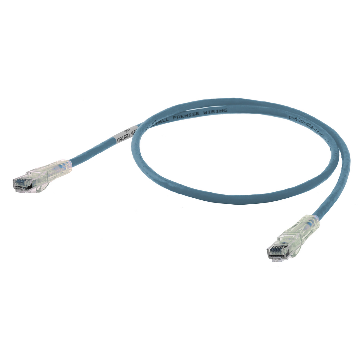 HC6B05 Slim CM Rated Standard Patch Cord, Cat 6, (8) 24 AWG UTP Stranded Copper Conductor, RJ45 Plug Connector, 5 ft L Cord