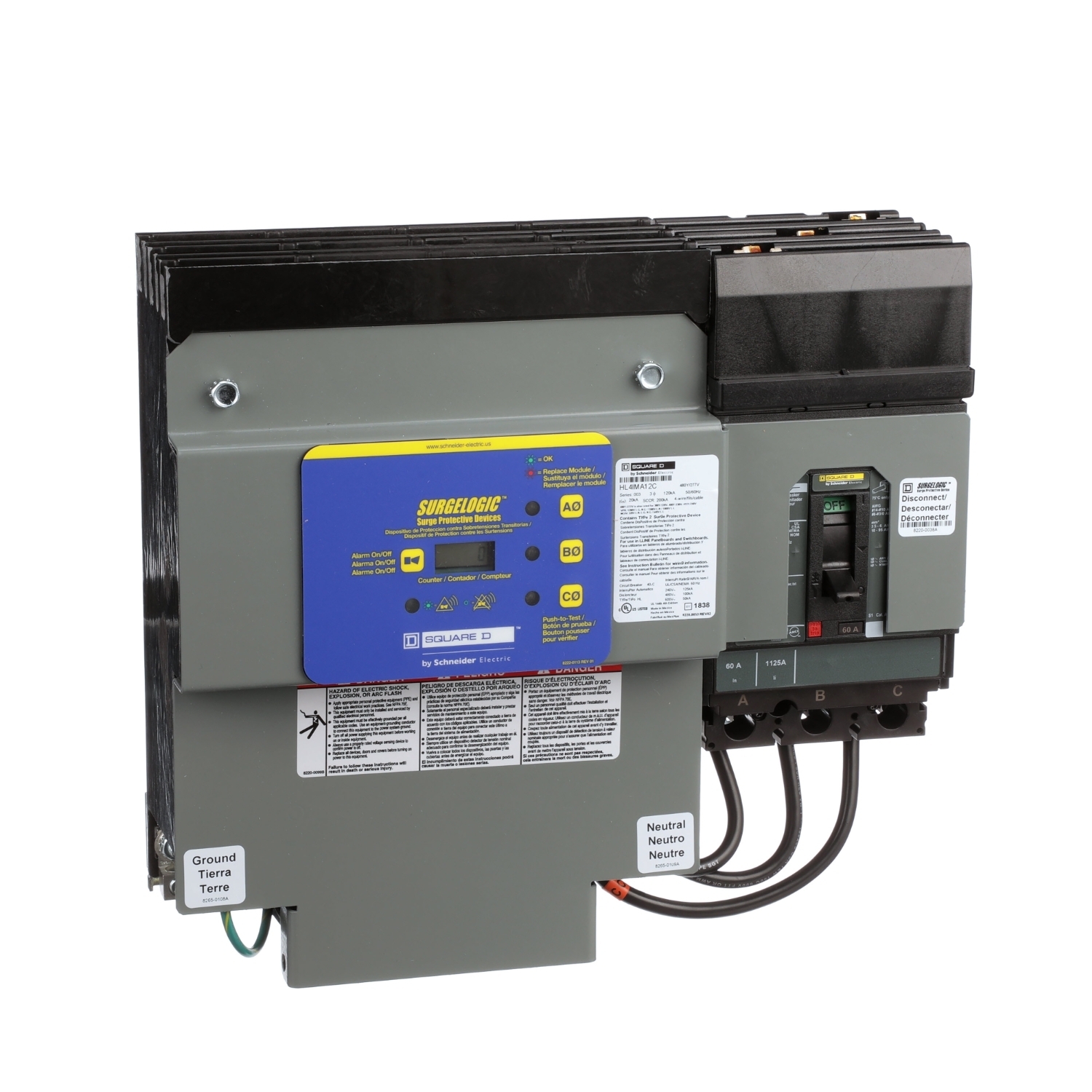 HL4IMA12C I-Line SPD Load Center Surge Protective Device, 277/480 V AC, 3 Poles, 3 Phase