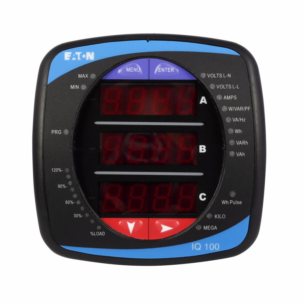IQ140MA6512 Electronic Power Meter With Integral Display, 90 to 265 V AC/DC, 5 A, LED Display, Modbus TCP/RJ45 KYZ Output Communication