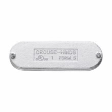K50CMHDG Condulet Form 5 Cover, 1/2 in Hub, For Use With Condulet Rigid/IMC Conduit Body, Cast Iron, Electro-Galvanized/Aluminum Acrylic Painted