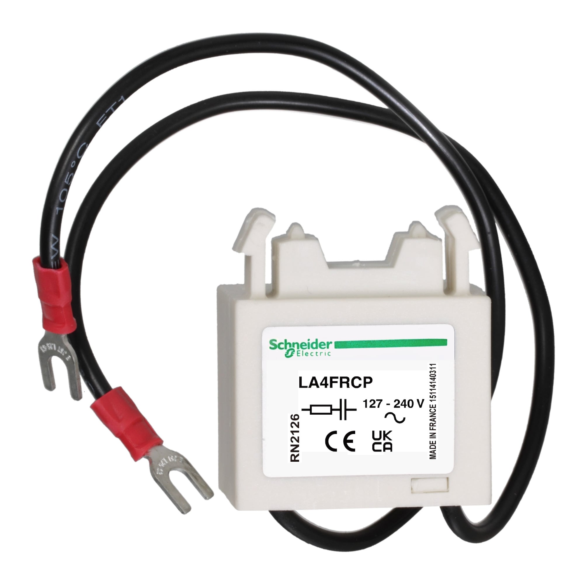 LA4FRCP TeSys RC Circuit Add-On Block Clip Mount Suppressor Module, For Use With TeSys LA4F, LC1F Contactor