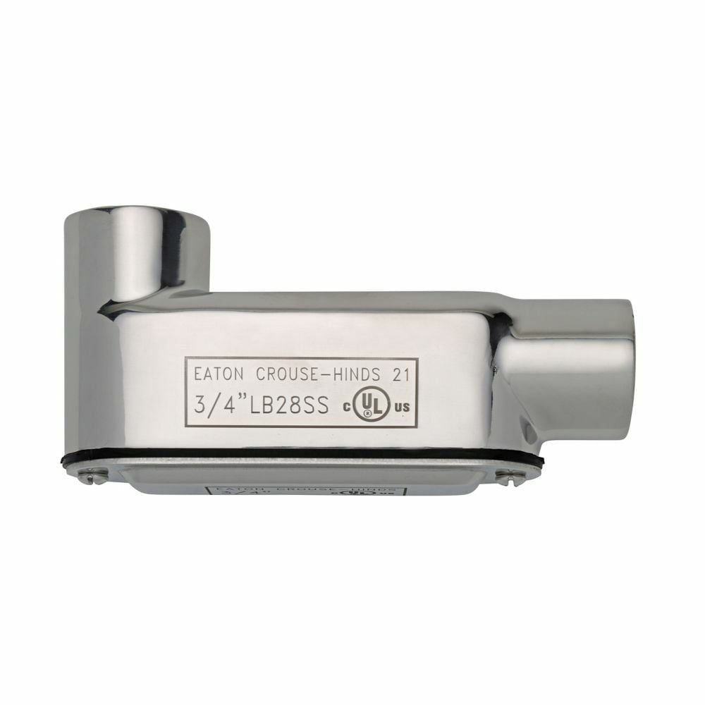 LB68SS Condulet Type LB Conduit Outlet Body With Cover and Neoprene Gasket, 2-1/2 in Hub, 8 Form, Die Cast Copper-Free Aluminum, Epoxy Powder Coated