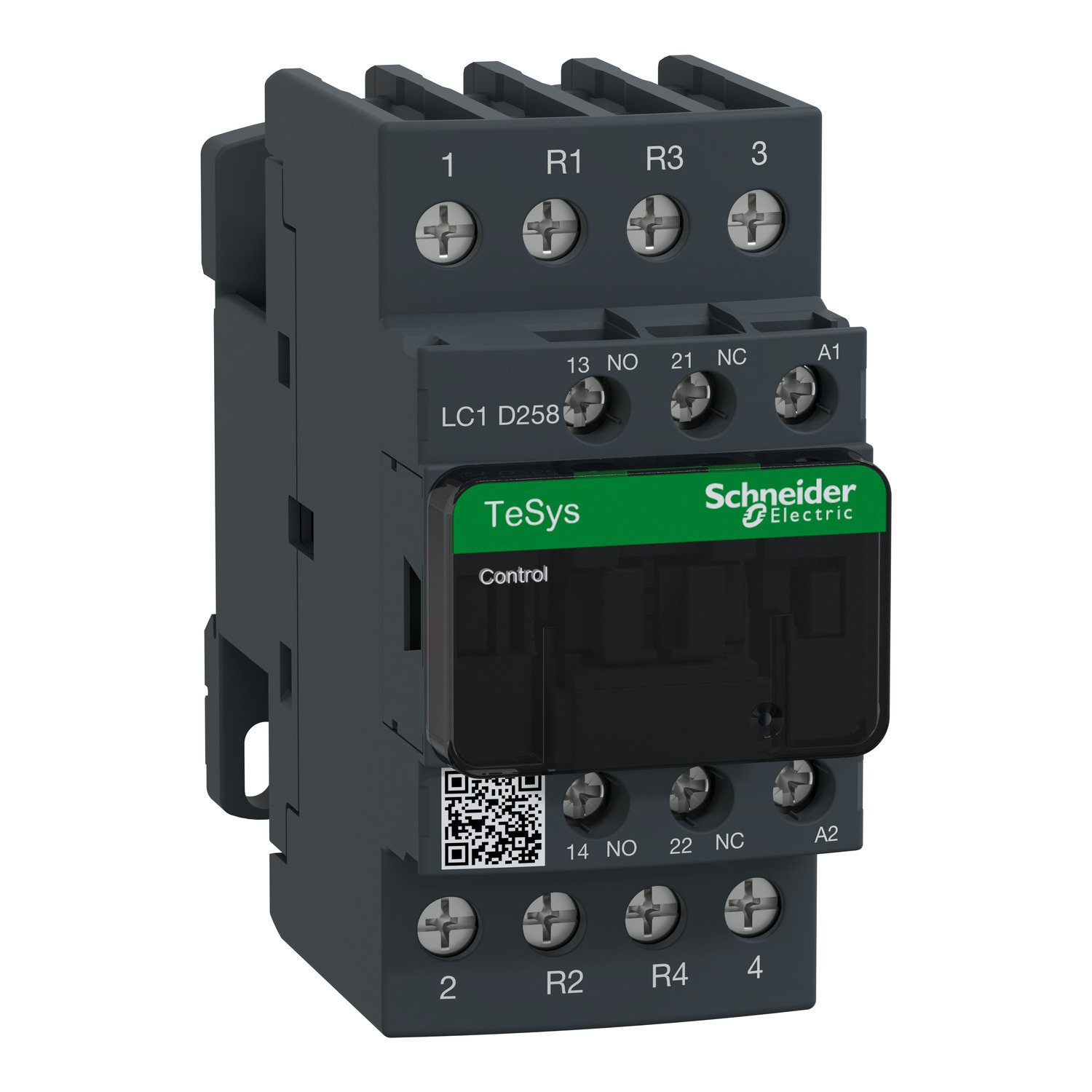 LC1D258E7 TeSys D LC1D Non-Reversing IEC Contactor With Safety Cover, 48 V AC V Coil, 40 A, 2NO-2NC Contact, 4 Poles