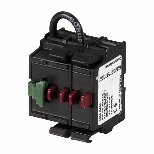M22-K02SMC10 Contact Block, 22.5 mm, 2NC Contact, 2 A at 500 V AC, 0.3 A at 220 V DC Contact, Black