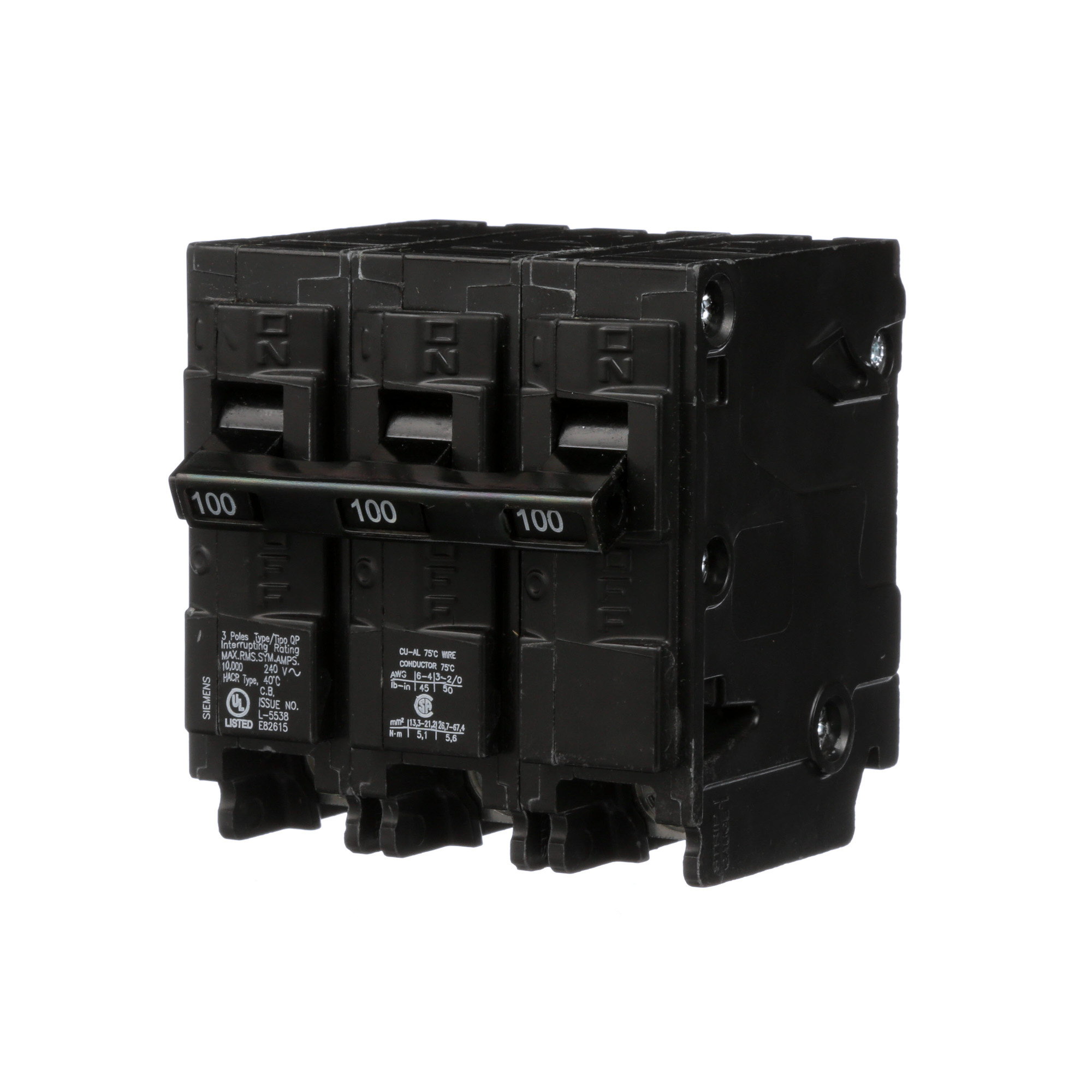 MBK3100 Three Phase Main Breaker Kit, 240 V AC, 100 A, 10 kA Interrupt