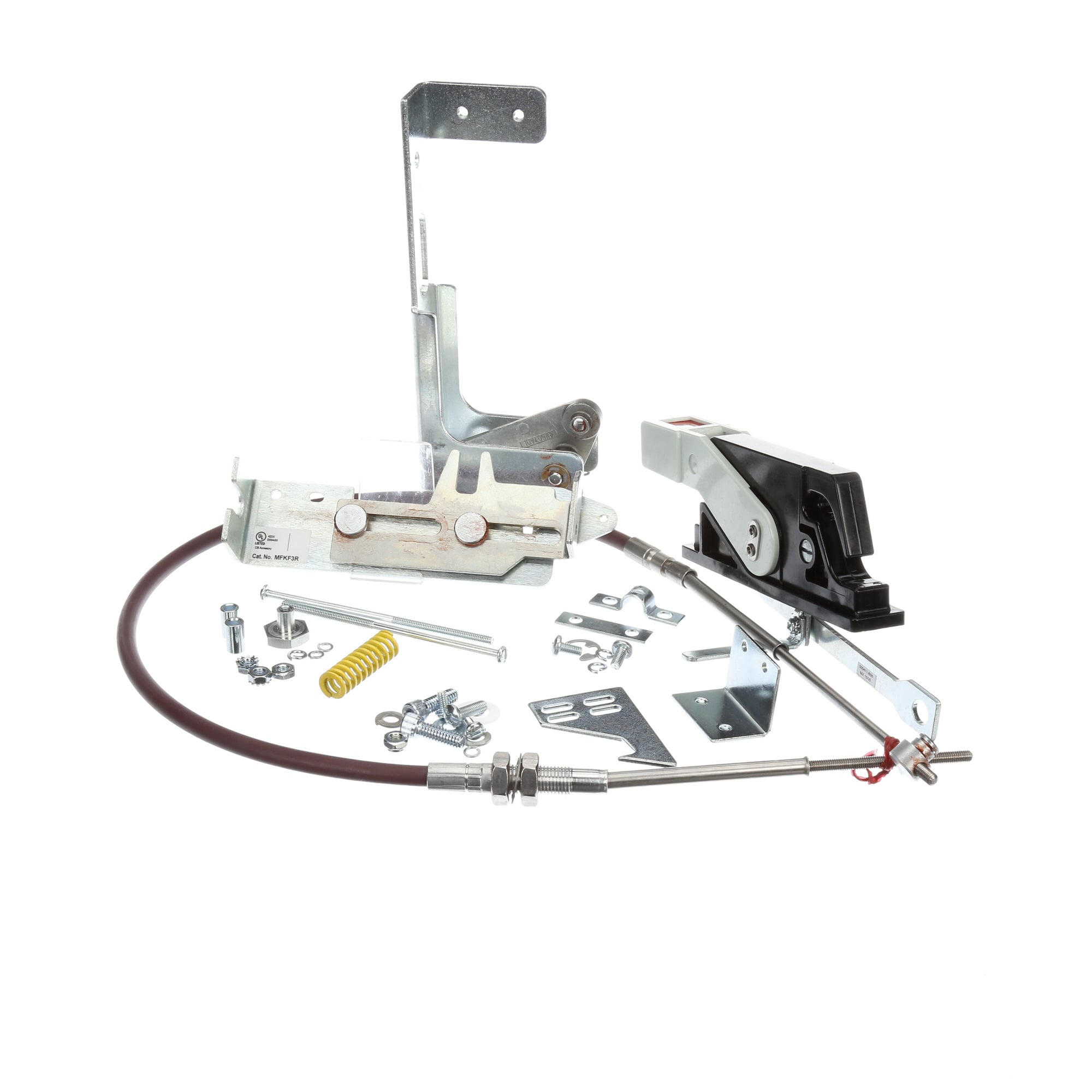 MFKF3R Max-Flex Operator Kit, NEMA 1/3R/12 NEMA Rating, Variable Depth Handle Handle/Operation, Flange Handle Mounting, For Use With VL150XUL, VL250UL CG and FG Frame Circuit Breakers, 0.9 m Cable Handle to Device Connection