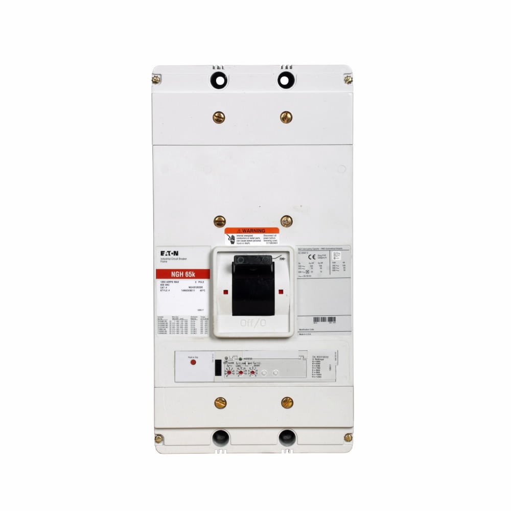 NGS312039E Type NGS Molded Case Circuit Breaker, 480 V AC, 1200 A, 50/85 kA Interrupt, 3 Poles, Electronic Trip
