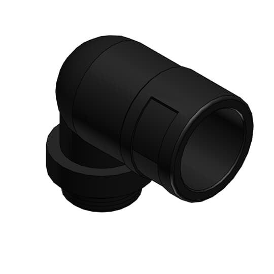NVWV-M120-10 PMA Type VWV Conduit Elbow With Oval Clip, Conduit Seal, Thread Gasket, NW10 Trade, 90 deg, Polyamide/Nylon 6