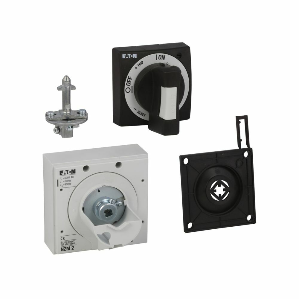 NZM2-XTVD-60 Door Coupling Lockable Rotary Handle, 1.378 in L x 1.378 in W x 1.378 in H, Black