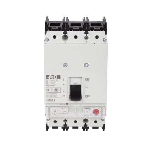 NZMB1-A100-NA Type NZM1 Molded Case Circuit Breaker, 480 V AC, 100 A, 25 kA Interrupt, 3 Poles, Thermal Magnetic Trip