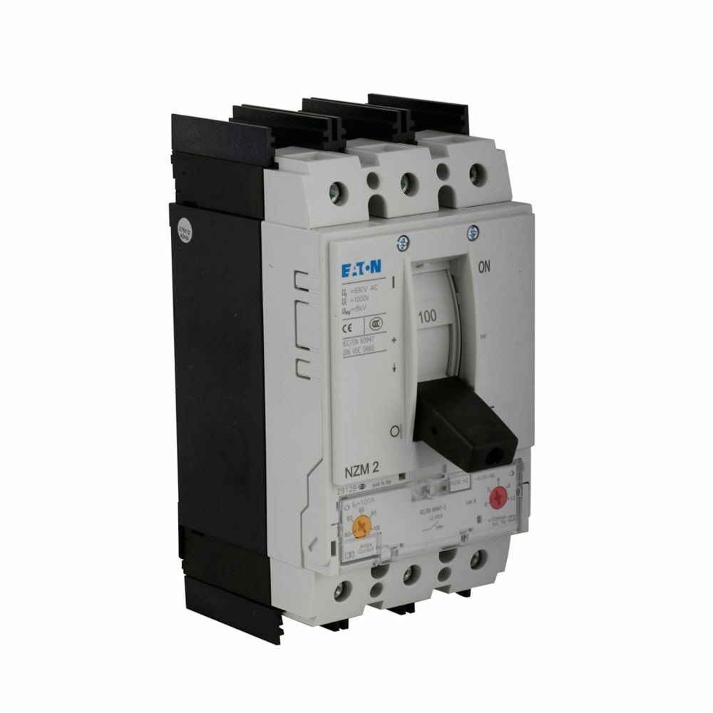 NZMH2-A200-BT-NA Type NZMH2 Molded Case Circuit Breaker, 690 V AC/750 V DC, 200 A, 85 to 150 kA Interrupt, 3 Poles, Thermal Magnetic Trip