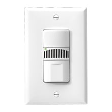 Eaton occupancy sensor dual switch, Dual tech motion w/dual sw, Flsh, 120/277V, Wir ld, Lt almd, Inc MLV ELV Flr halo Elec mtr lds, 1-pole, 3way, 1-ph, 1000 sq ft, 2-rly, 800W (Inc/hal @120V) 1200W (Flr @120V) 2200W (Flr @277V) 717277
