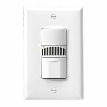Eaton occupancy sensor switch, Dual tech motion, Flush, 120/277V, Wire lead, White, Inc, MLV, ELV, Flr, halo, Elec mtr lds, 1-pole, 3-way, 1-ph, 1000 sq ft, 2-rly, 800W (Inc/hal @120V), 1200W (Flr @120V), 2200W (Flr @277V) 717369