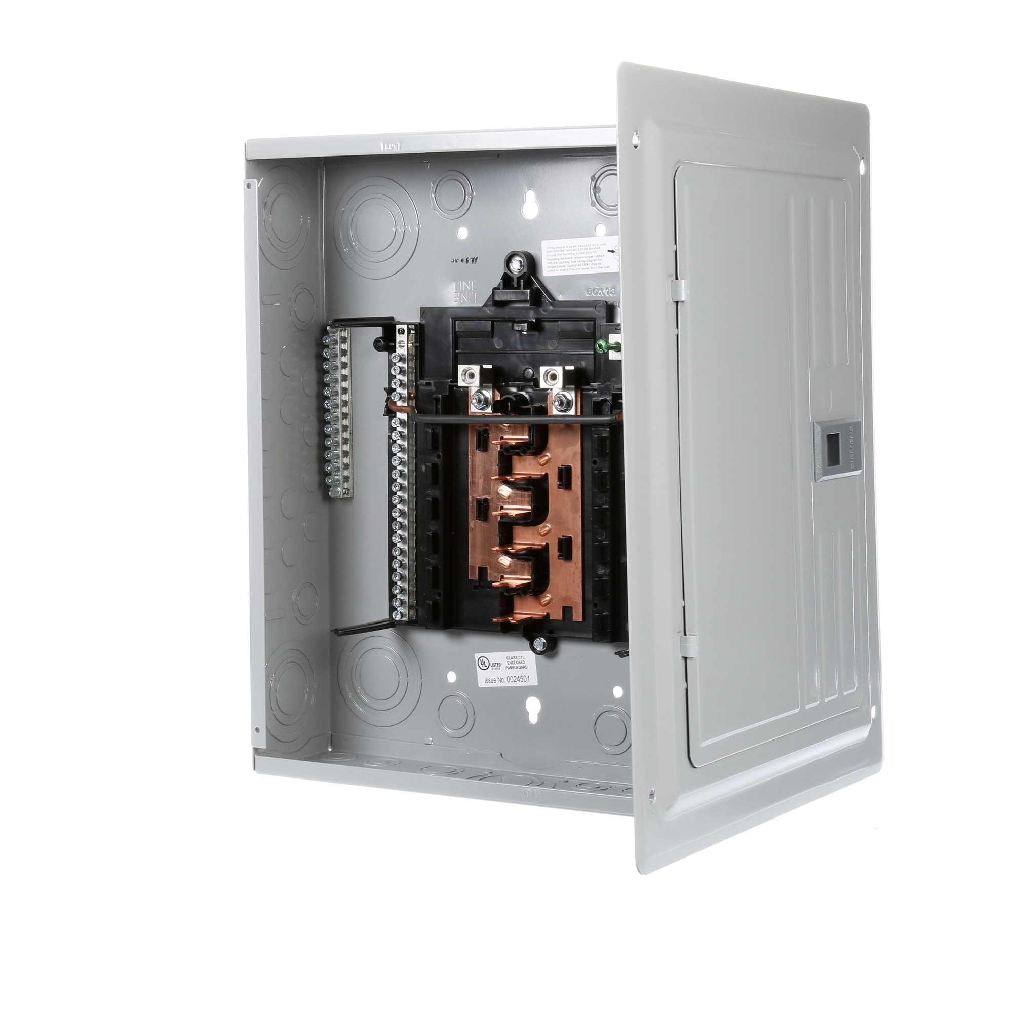 P1224L1125CU PL Series Single Phase Main Lug Load Center, 120/240 V AC, 125 A, 2 Poles, 22 kA Interrupt