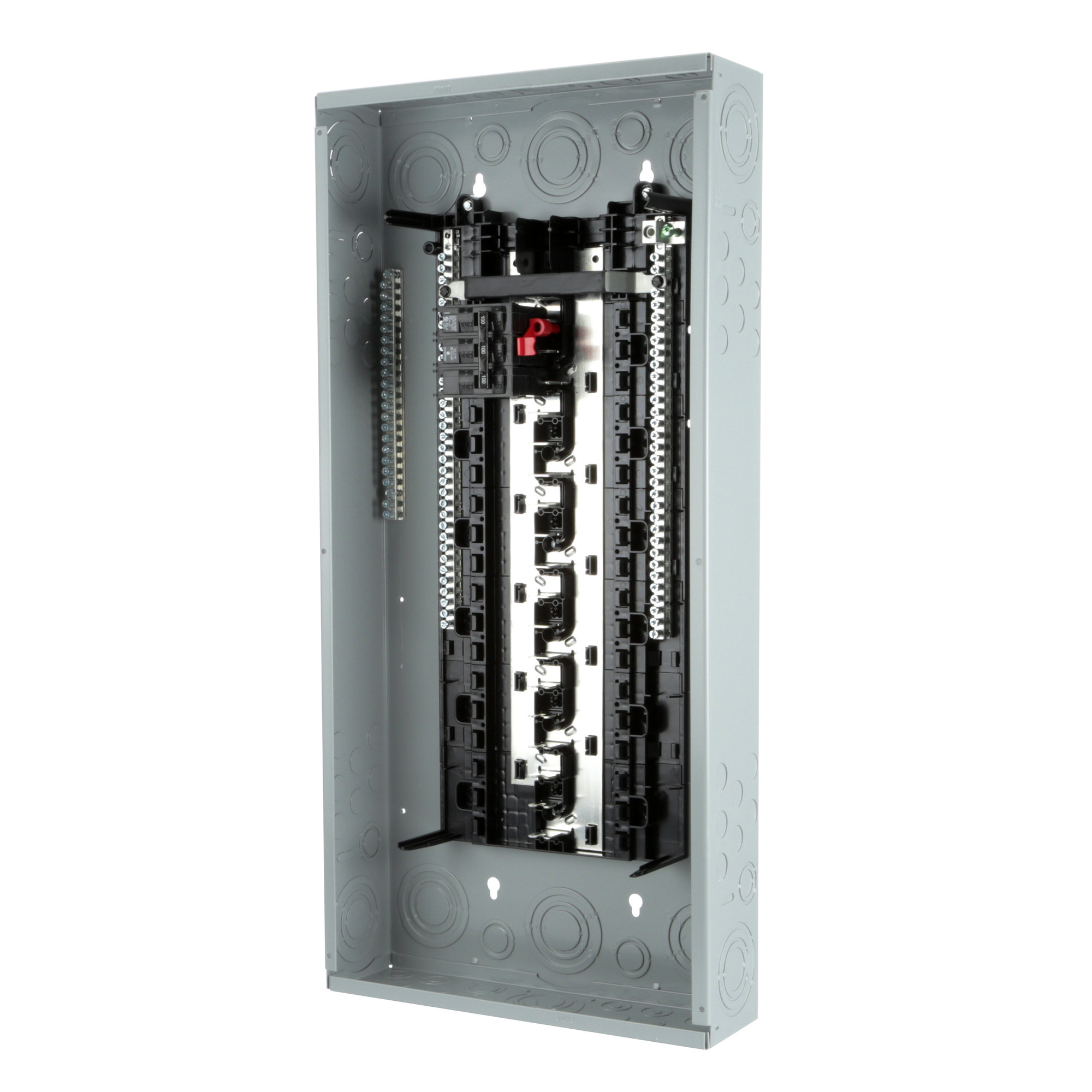 P3042B3100CU PL Series Three Phase Main Breaker Load Center, 120/240 V AC, 100 A, 22 kA Interrupt