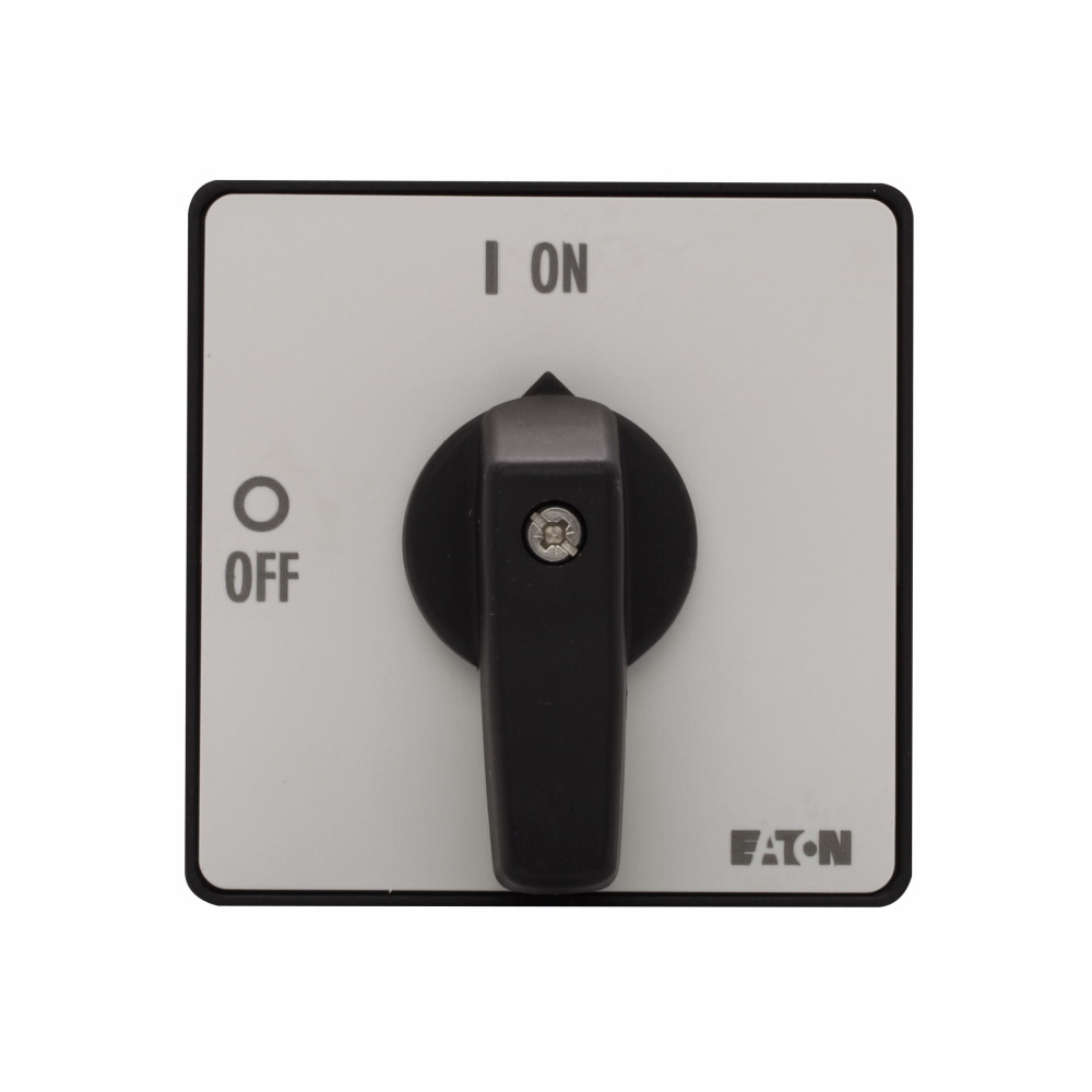 P3-63/EA/SVB Circuit Interrupter Rotary Disconnect Switch With Red Rotary Handle and Yellow Locking Ring, 600/690 V AC, 63 A, 50 hp, 3 Poles