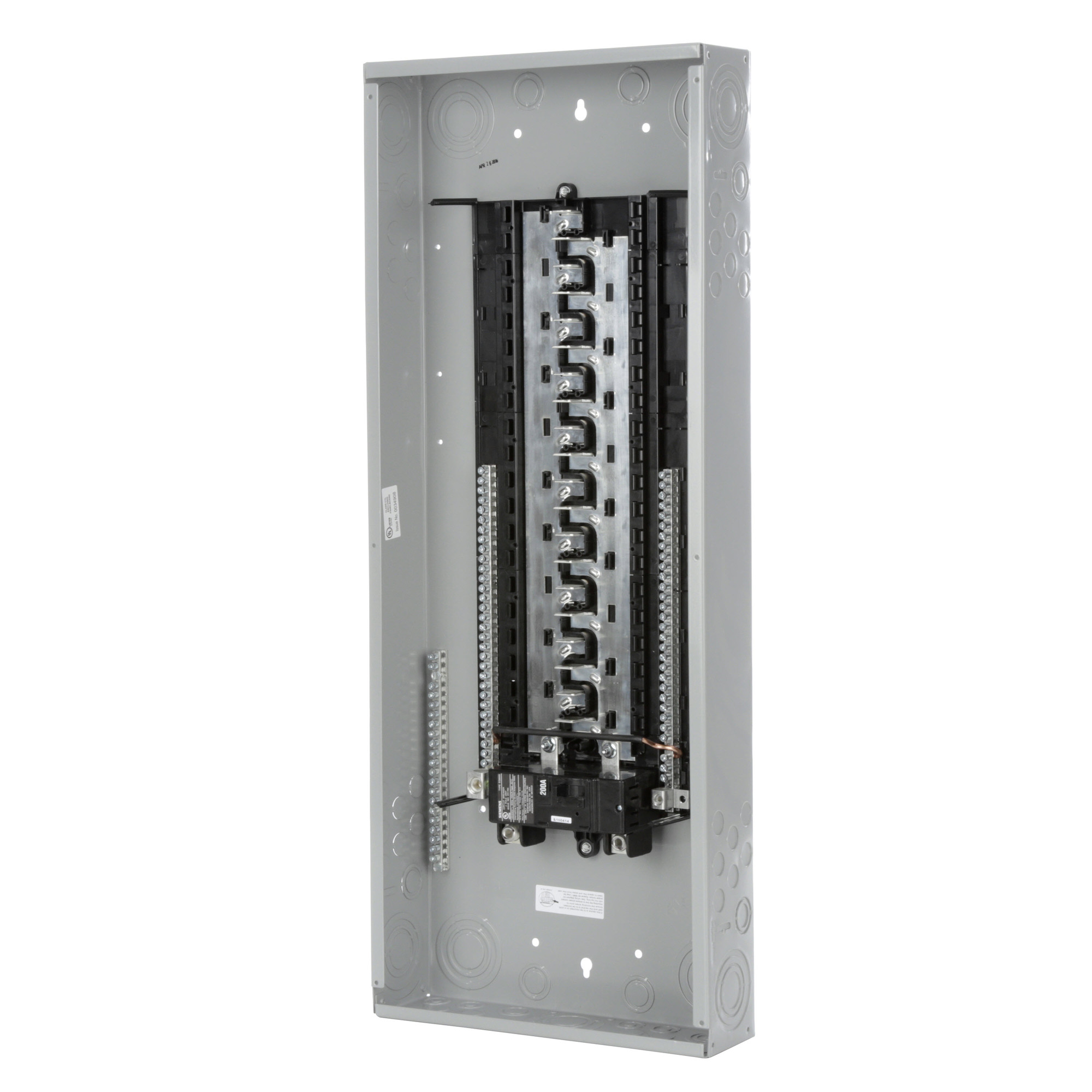 P4040B1200 PL Series Single Phase Main Breaker Load Center, 120/240 V AC, 200 A, 22 kA Interrupt