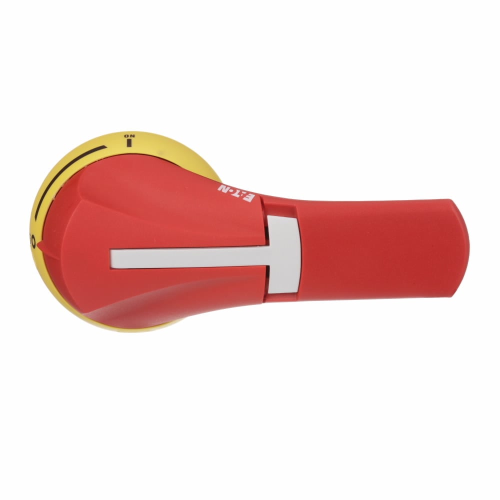PHR2N4XF Type PH2 Door Interlocked Defeatable External Front Rotary Disconnect Pistol Handle, 3-1/2 in L x 3-1/2 in W x 2 in H, Red/Yellow