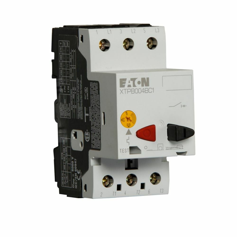 PKZM0-0.25 XT Series Manual Motor Protector, 690 V AC, 0.25 A, 3 Poles, Thermal Magnetic Trip
